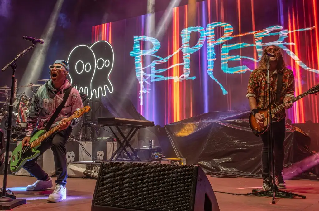 The band Pepper performs onstage